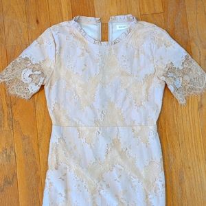 Floral Lace Dress, Blush, ROOLEE, XS